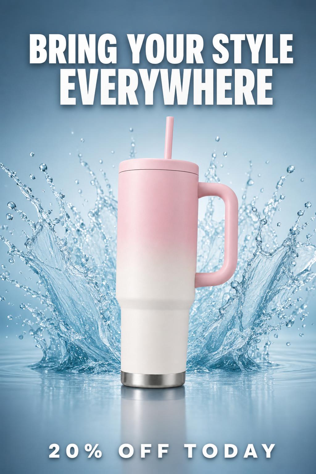 Bottle product ad creative